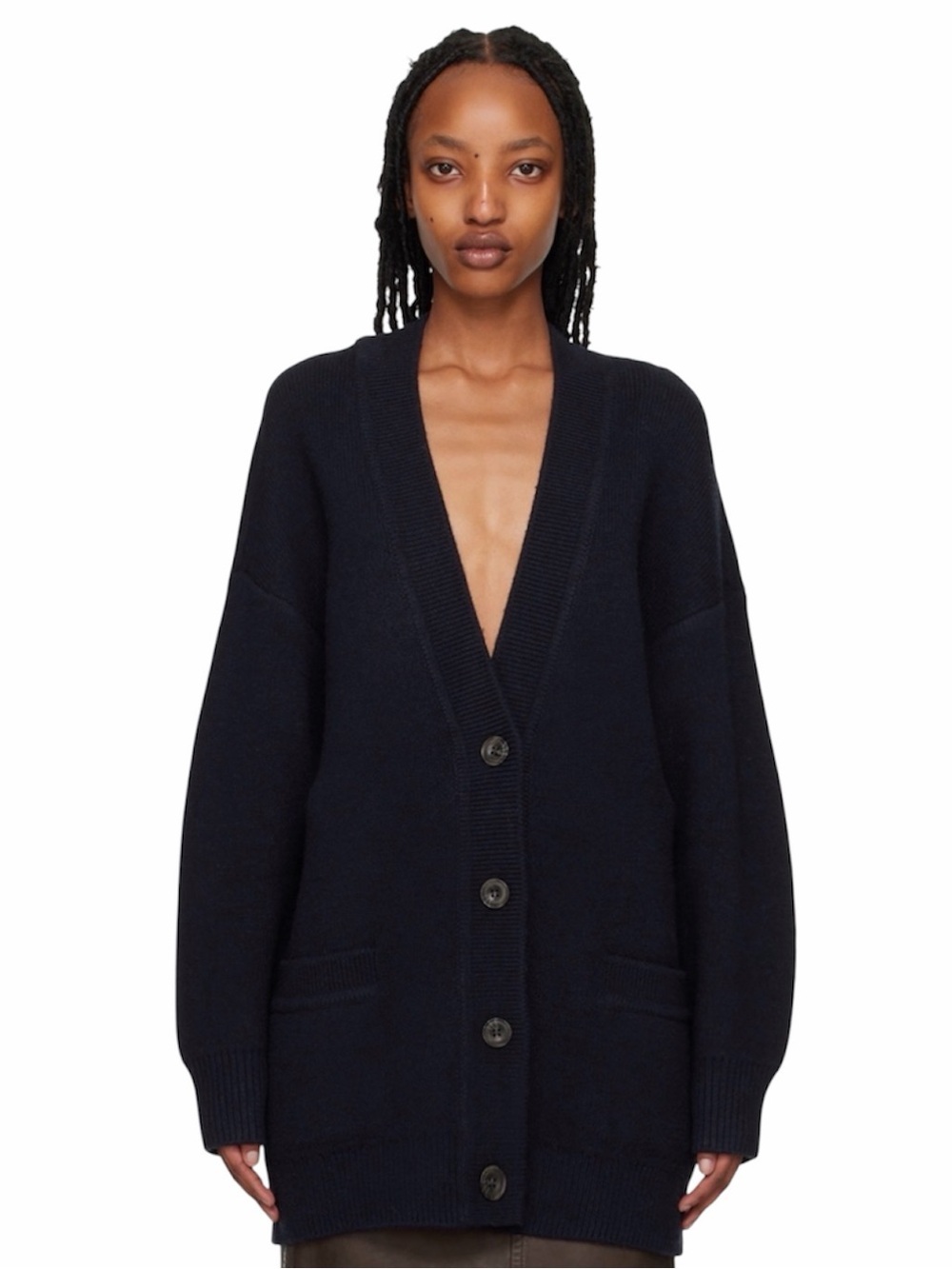 Isabel Marant Etolie Leane Oversized Cardigan Sweater Midnight FR36 US2 NWT